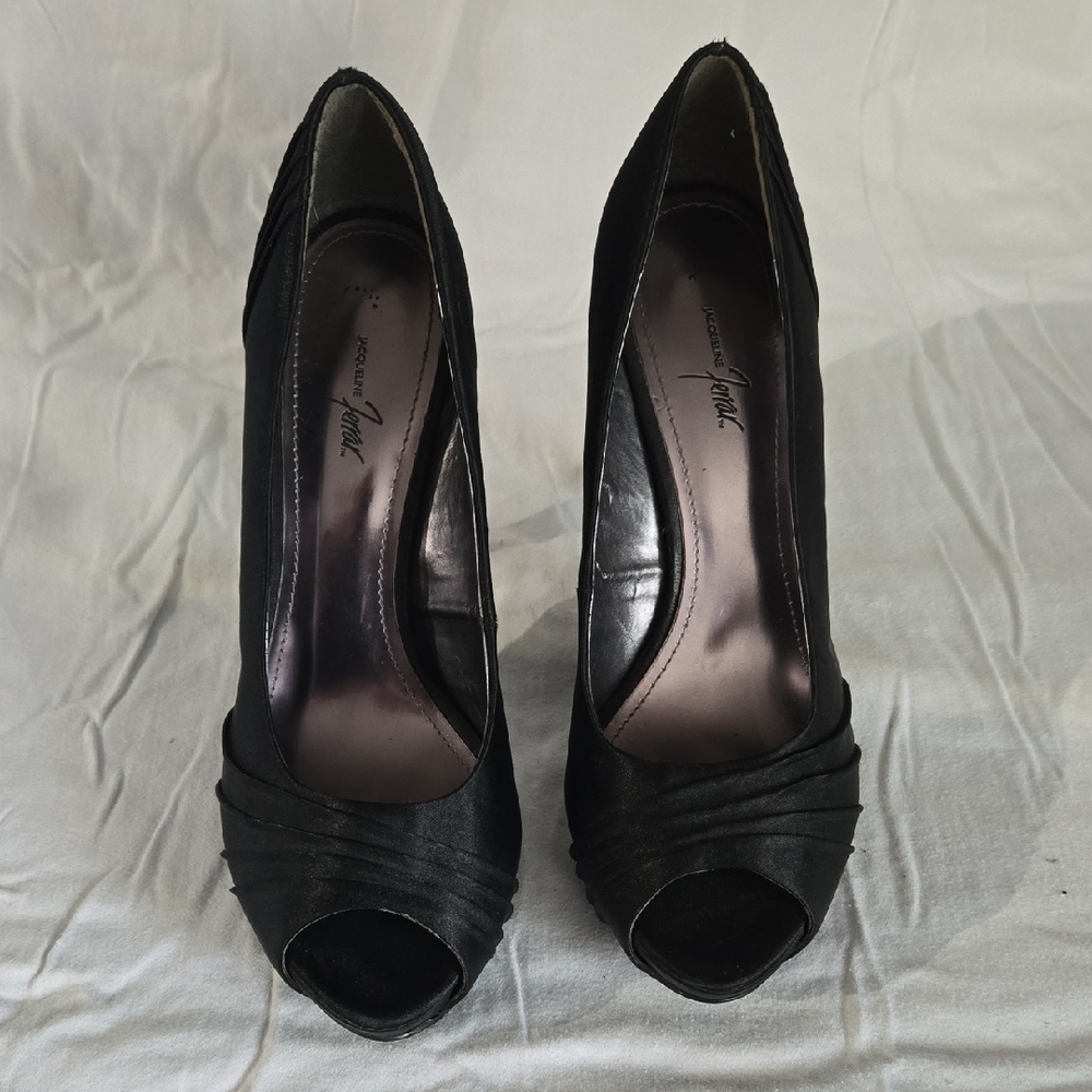 Black Peep Toe Heels